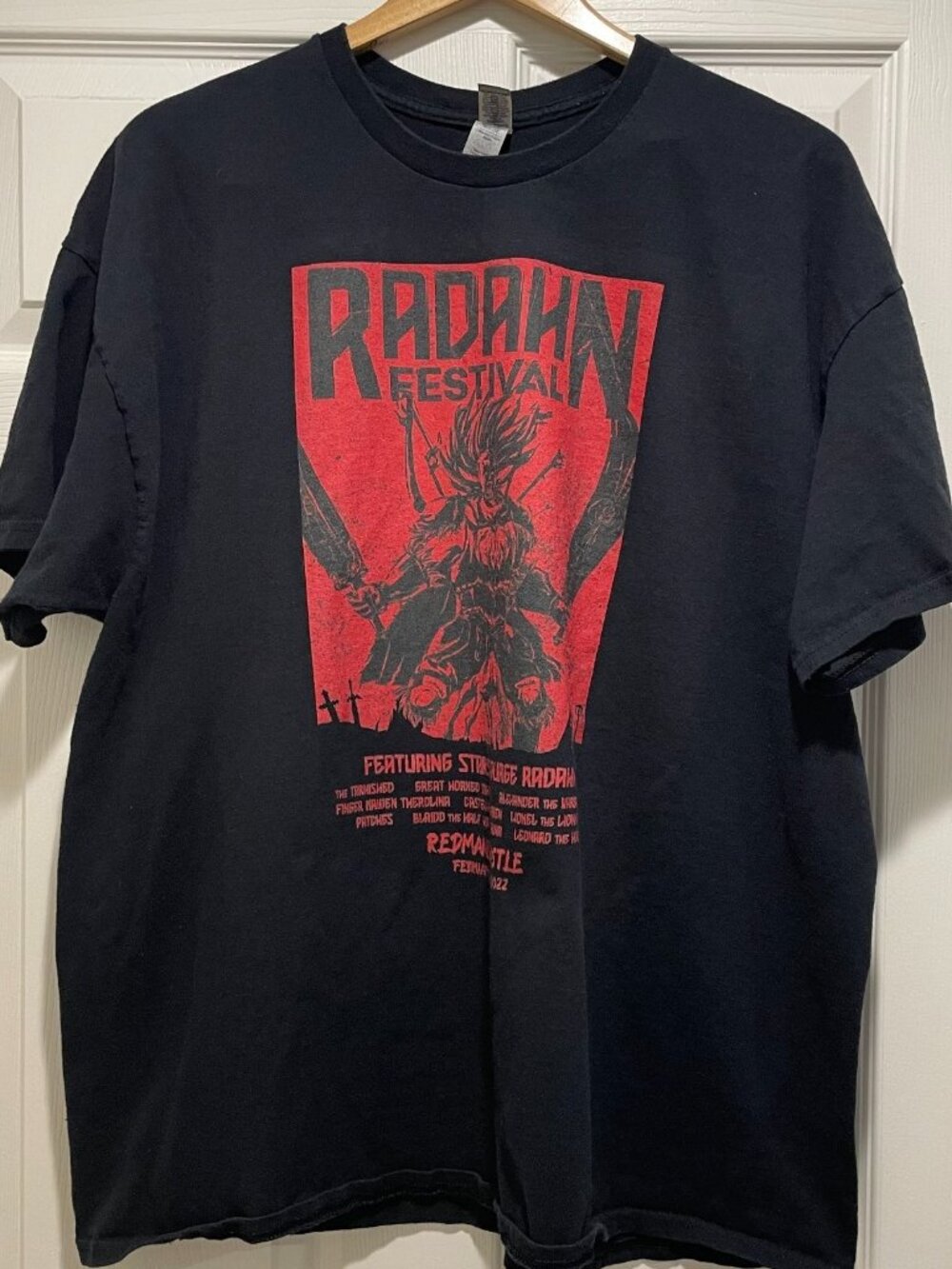 Starscourge Radahn Festival T-Shirt Men's Size 2XL Black Red Graphic Elden Ring